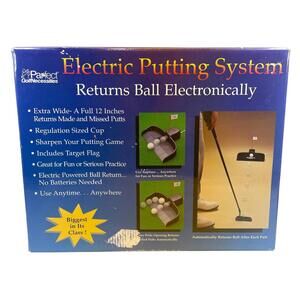 Electric Putting System Ball Return Golf Trainer NEW Box Damage Flag Missing